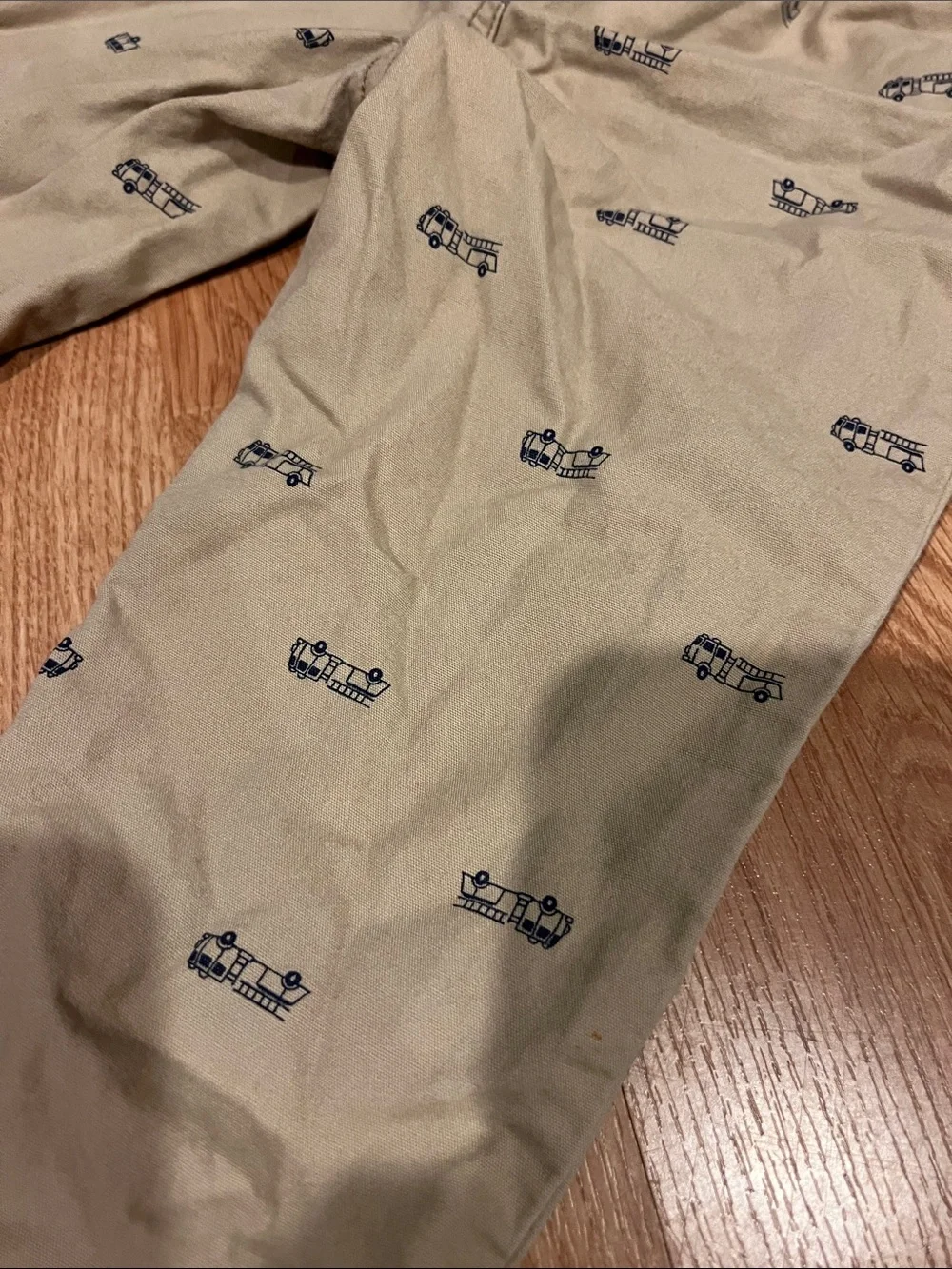 Carter's Tan Pull-On Pants with Car Prints
